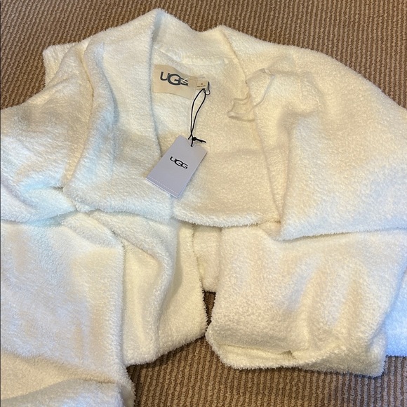 NWT UGG kallie Soft Cream white open front Cardigan size XL - Picture 9 of 13